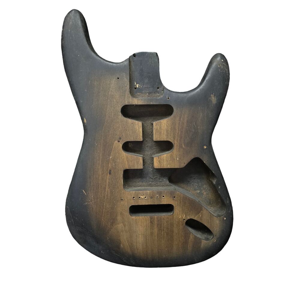 Fender Squier Stratocaster Dark Wooden Guitar Body - Musical Guitarist Project